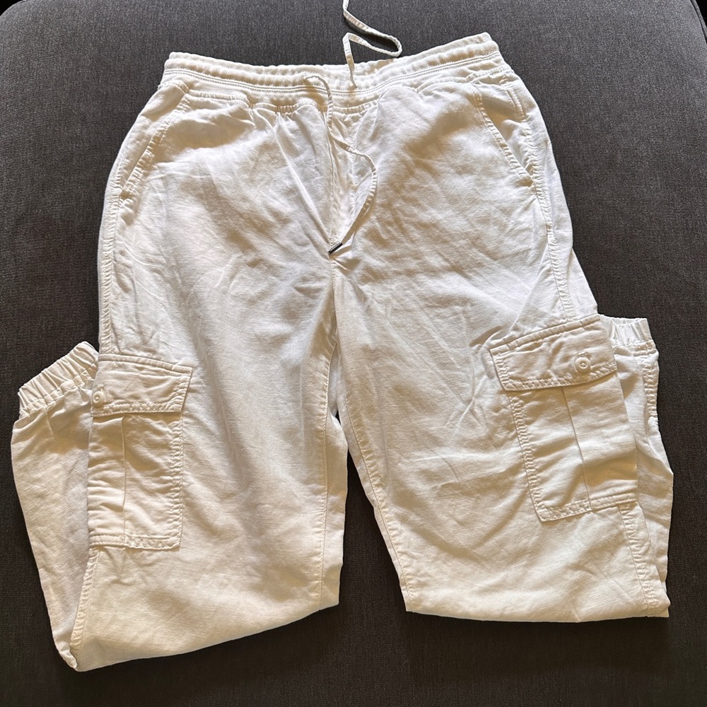 Gap cream colored joggers. Size medium